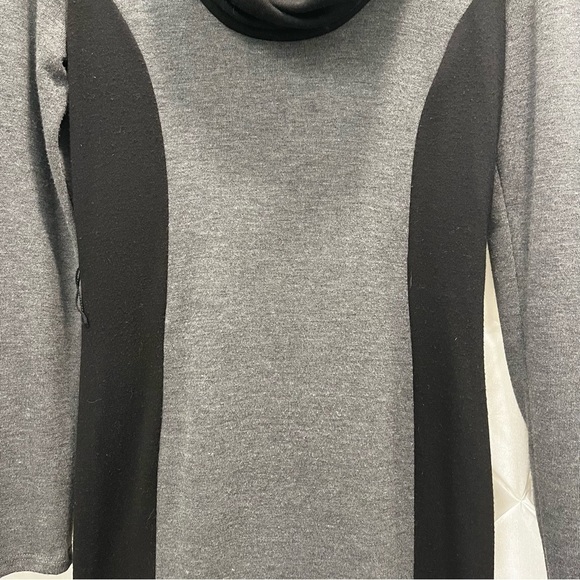 Bluhaven cowl neck jersey knit dress black and grey size medium - Picture 4 of 9
